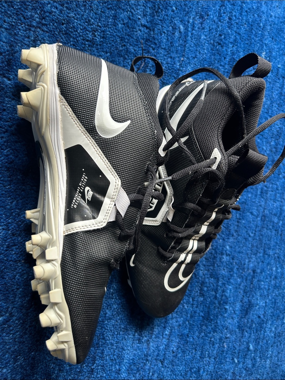 Nike Black and White Turf Football Cleats